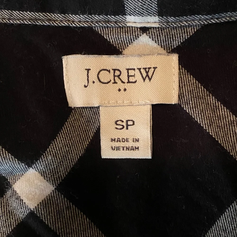 J. Crew Factory Plaid Flannel, size XS - Picture 3 of 7